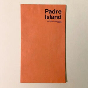 Vintage 1978  Padre Island National Seashore Texas Map Travel Guide Brochure
